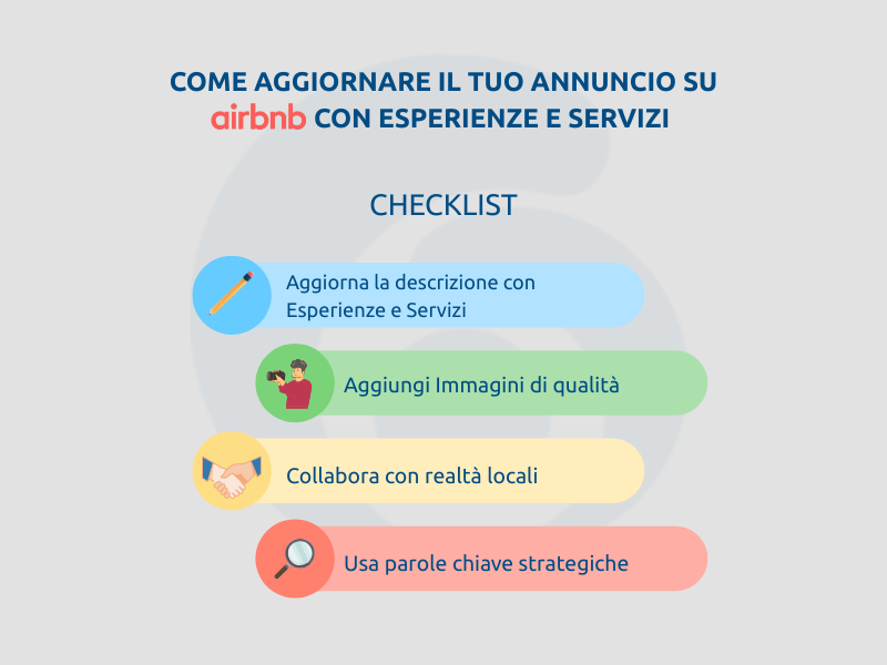 Come posso aggiornare il mio annuncio Airbnb per aggiungere Esperienze e Servizi
